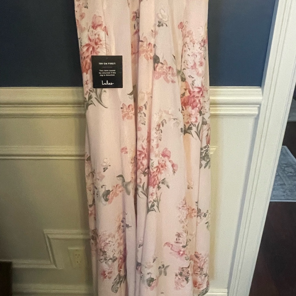 Lulu's Blush Floral Maxi Dress - Picture 6 of 7